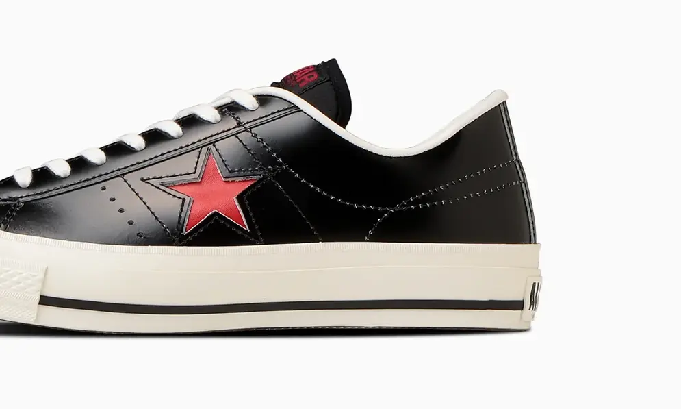 【国内 11/7 発売】日本国旗の日の丸をイメージした CONVERSE ONE STAR J "Black/Red" (コンバース ワンスター "ブラック/レッド")