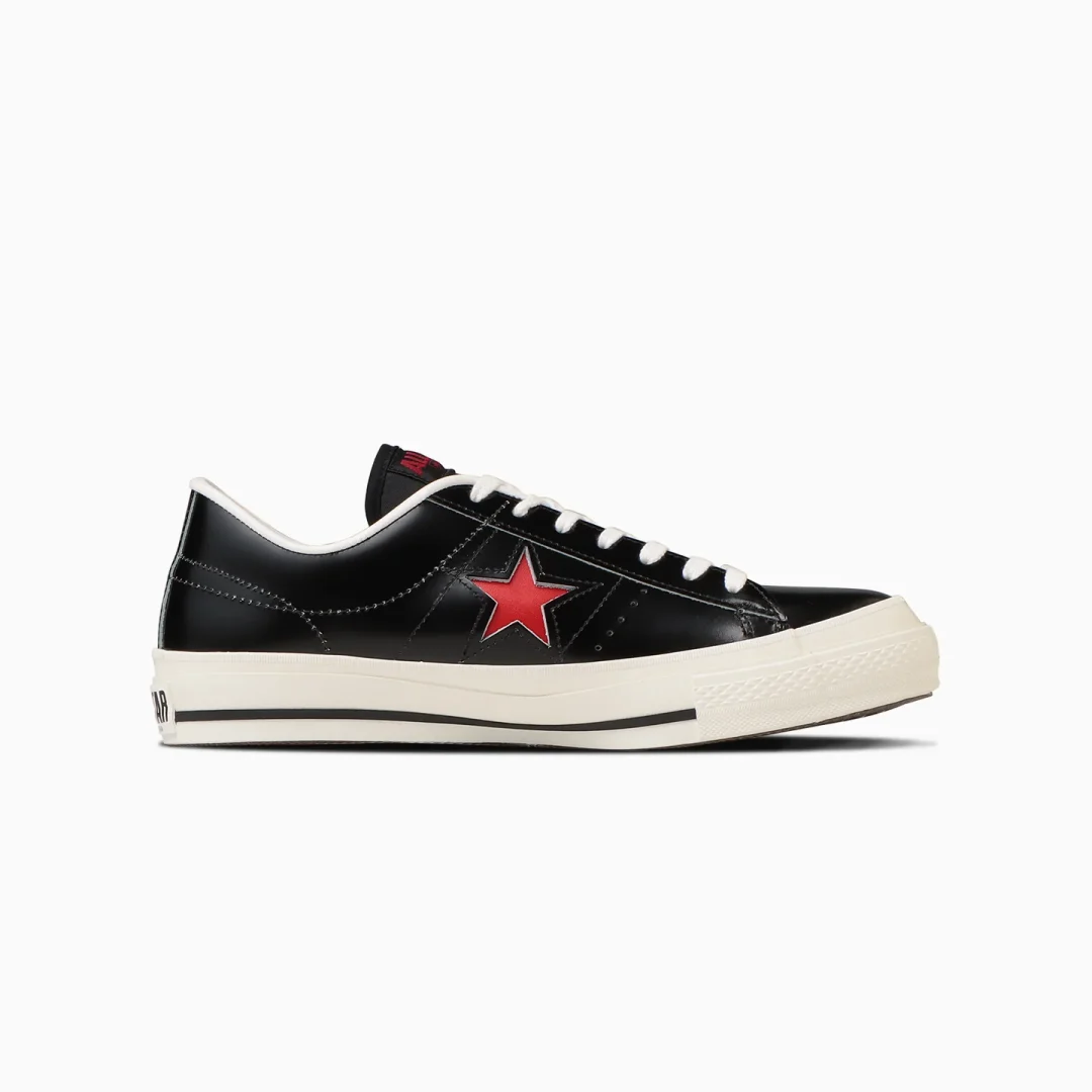 【国内 11/7 発売】日本国旗の日の丸をイメージした CONVERSE ONE STAR J “Black/Red” (コンバース ワンスター “ブラック/レッド”)