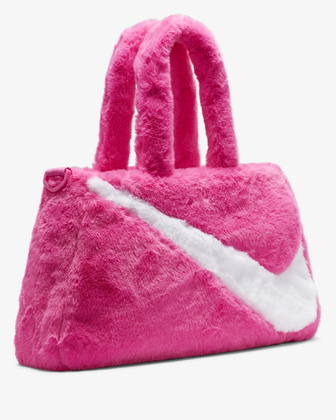 スウッシュを大胆に配置した「ナイキ スポーツウェア フェイクファートート “Laser Fuchsia”」 (NIKE NSW Faux Fur Tote) [FB3050-617]