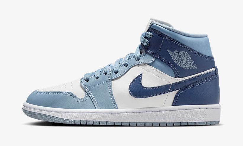 【2024年 2/28 発売】ナイキ ウィメンズ エア ジョーダン 1 ミッド “ホワイト/ブルー” (NIKE WMNS AIR JORDAN 1 MID “White/Blue”) [BQ6472-140]