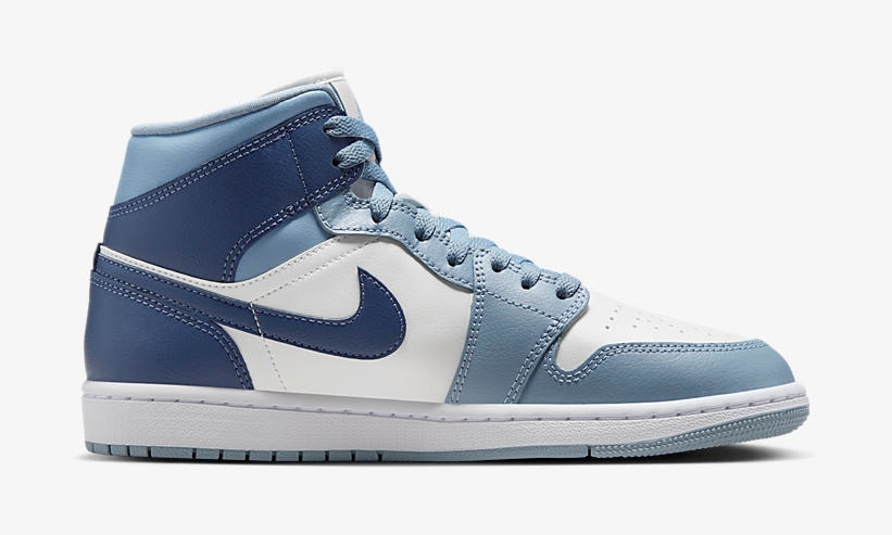 【2024年 2/28 発売】ナイキ ウィメンズ エア ジョーダン 1 ミッド “ホワイト/ブルー” (NIKE WMNS AIR JORDAN 1 MID “White/Blue”) [BQ6472-140]