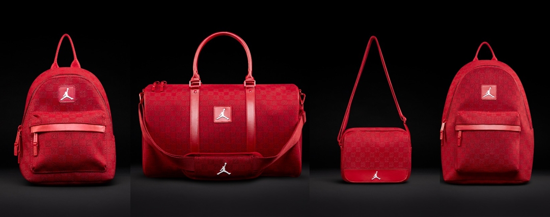 23のレッドカラーモノグラムを基調とした「JORDAN BRAND MONOGRAM BAG ...