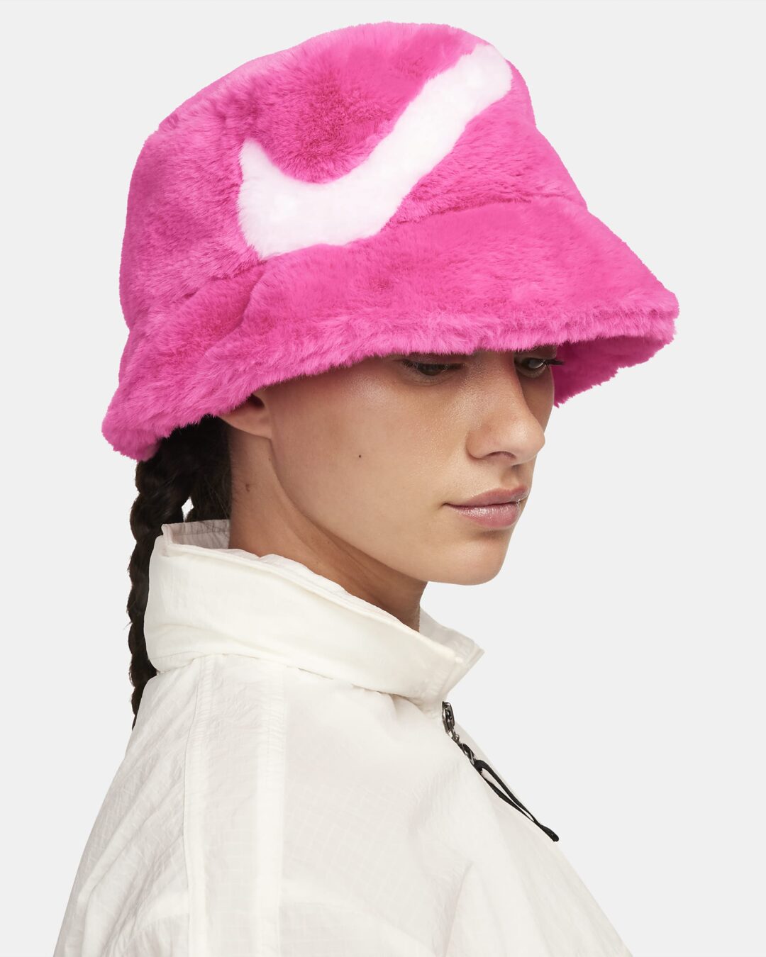海外発売！ナイキ フェイクファー スウッシュ バケットハット (NIKE Faux Fur Swoosh Bucket) [FV6417-010/FV6417-617/FV6417-838]