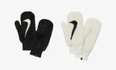 海外発売！NIKE PLUSH KNIT MITTENS “Black/White” (ナイキ プラッシュ ニット ミトン) [N1008868-010/N1008868-110]