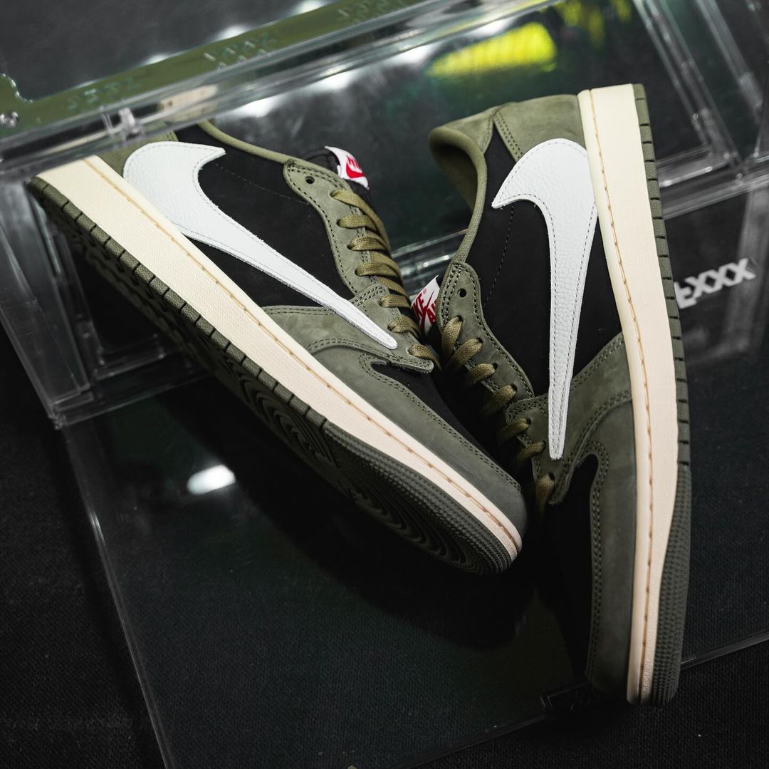 2024年 9/12 発売予定！トラビス・スコット × ナイキ エア ジョーダン 1 ロー OG “ブラック/オリーブ” (TRAVIS SCOTT NIKE AIR JORDAN 1 LOW OG “Black/Olive”) [DM7866-002]