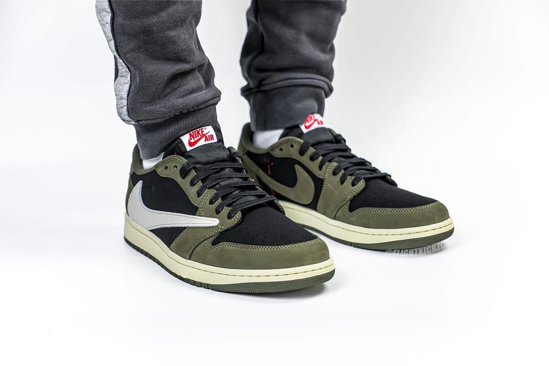 2024年 9/12 発売予定！トラビス・スコット × ナイキ エア ジョーダン 1 ロー OG “ブラック/オリーブ” (TRAVIS SCOTT NIKE AIR JORDAN 1 LOW OG “Black/Olive”) [DM7866-002]