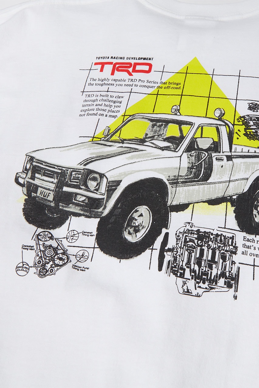 HUF × Toyota Racing Development コラボが国内 11/9 発売 (ハフ トヨタ レーシング)