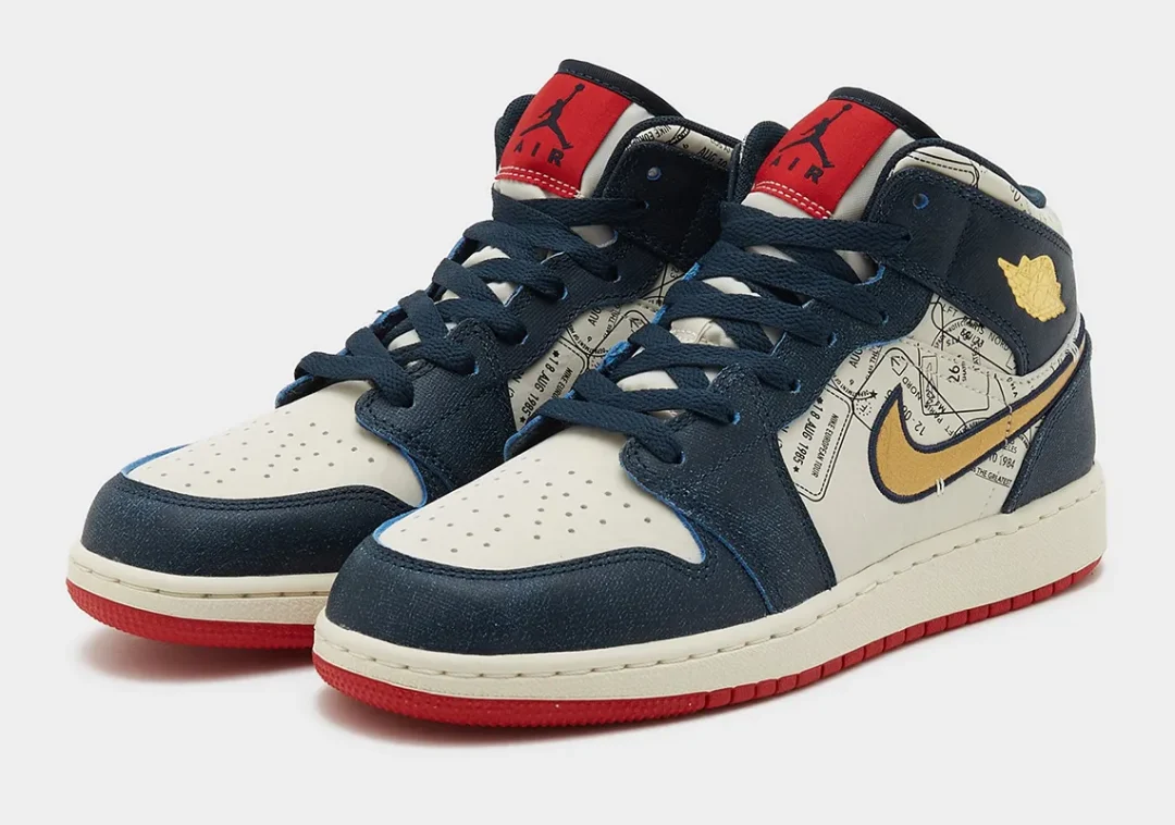 【2024年 3/8 発売】ナイキ GS エア ジョーダン 1 ミッド SE “テイクフライトパスポート” (NIKE GS AIR JORDAN 1 MID SE “Takes Flight Passport”) [FN1353-400]