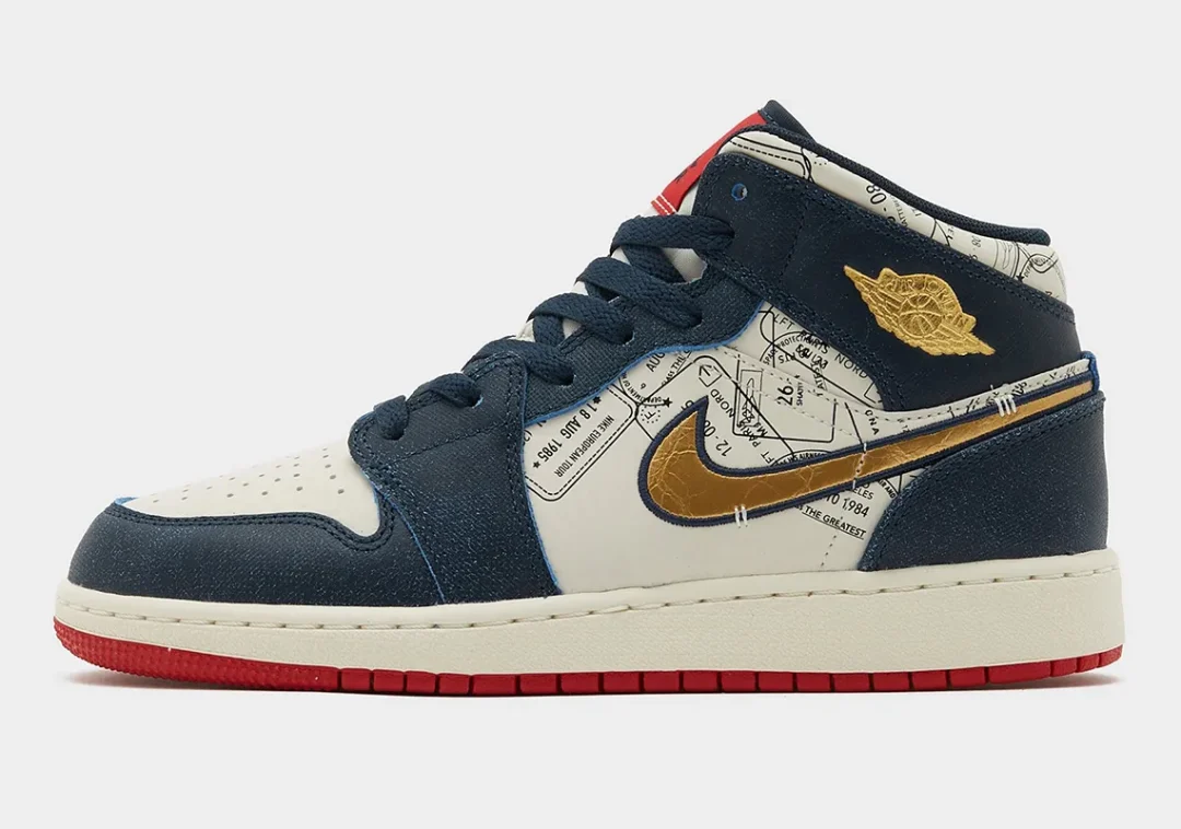 【2024年 3/8 発売】ナイキ GS エア ジョーダン 1 ミッド SE “テイクフライトパスポート” (NIKE GS AIR JORDAN 1 MID SE “Takes Flight Passport”) [FN1353-400]