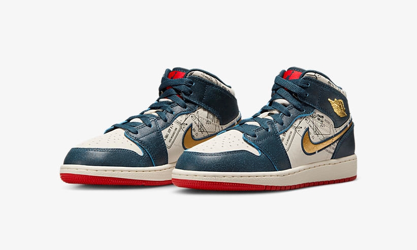 【2024年 3/8 発売】ナイキ GS エア ジョーダン 1 ミッド SE “テイクフライトパスポート” (NIKE GS AIR JORDAN 1 MID SE “Takes Flight Passport”) [FN1353-400]