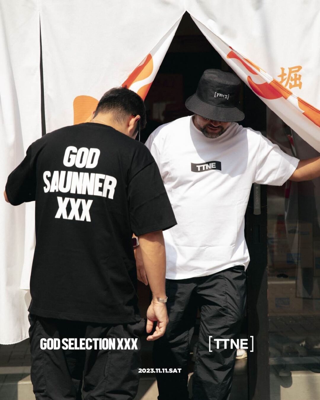 GOD SELECTION XXX × サウナー専門ブランド［TTNE］コラボカプセルコレクションが11/11 発売 (ゴッド セレクション XXX ティーティーエヌイー)