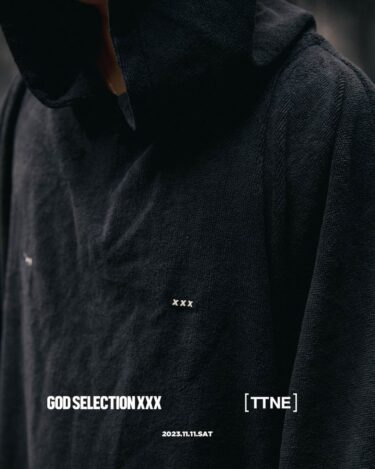 GOD SELECTION XXX × サウナー専門ブランド［TTNE］コラボカプセルコレクションが11/11 発売 (ゴッド セレクション XXX ティーティーエヌイー)