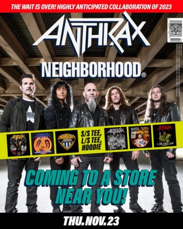 NEIGHBORHOOD x アメリカのヘヴィメタル・バンド「ANTHRAX」が11/23 発売 (ネイバーフッド アンスラックス)