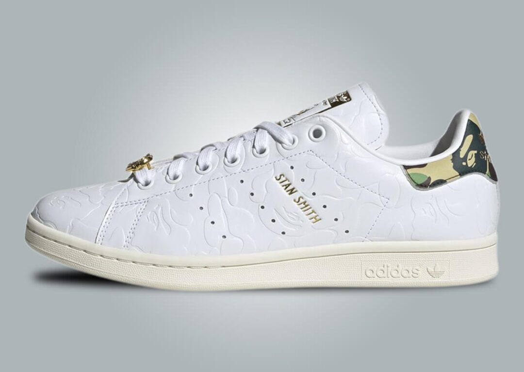 【国内 11/18 発売】A BATHING APE × adidas Originals STAN SMITH “Cloud White/Core Black” (ア ベイシング エイプ アディダス オリジナルス スタンスミス “クラウドホワイト/コアブラック”) [IG1115/IG1116]