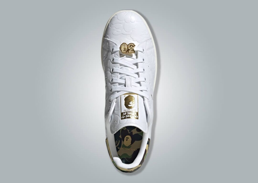 【国内 11/18 発売】A BATHING APE × adidas Originals STAN SMITH “Cloud White/Core Black” (ア ベイシング エイプ アディダス オリジナルス スタンスミス “クラウドホワイト/コアブラック”) [IG1115/IG1116]