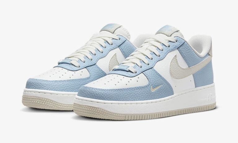 2024 1 NIKE AIR FORCE 1 LOW White Grey Baby Bllue HF0022 400 Fullress