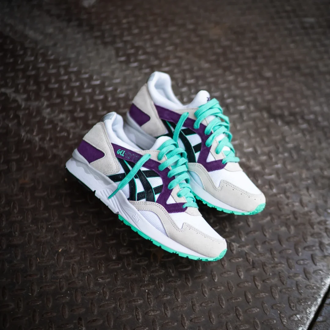 海外発売！ASICS GEL-LYTE V “WHITE/BLACK/PURPLE” (アシックス ゲルライト 5)