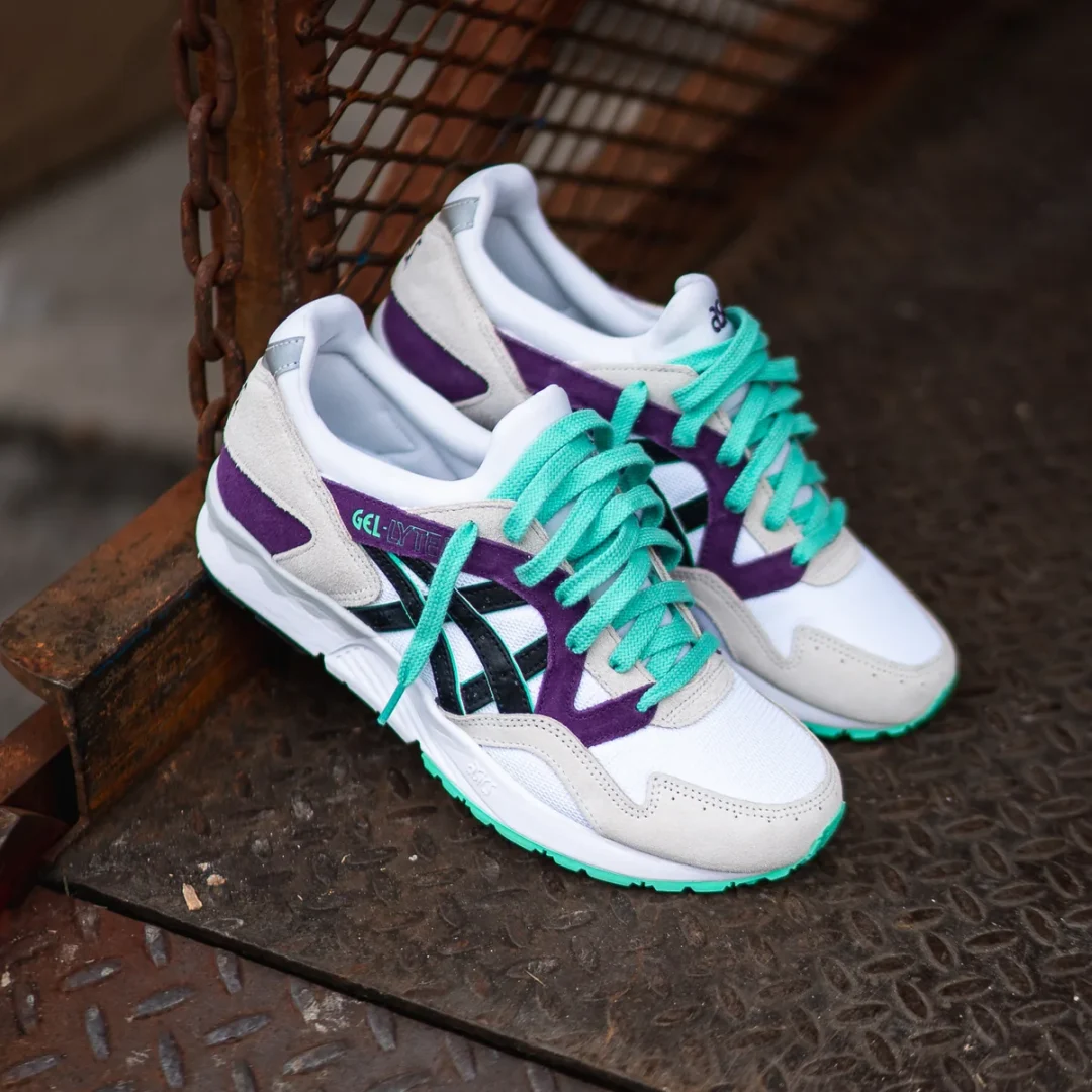 海外発売！ASICS GEL-LYTE V “WHITE/BLACK/PURPLE” (アシックス ゲルライト 5)