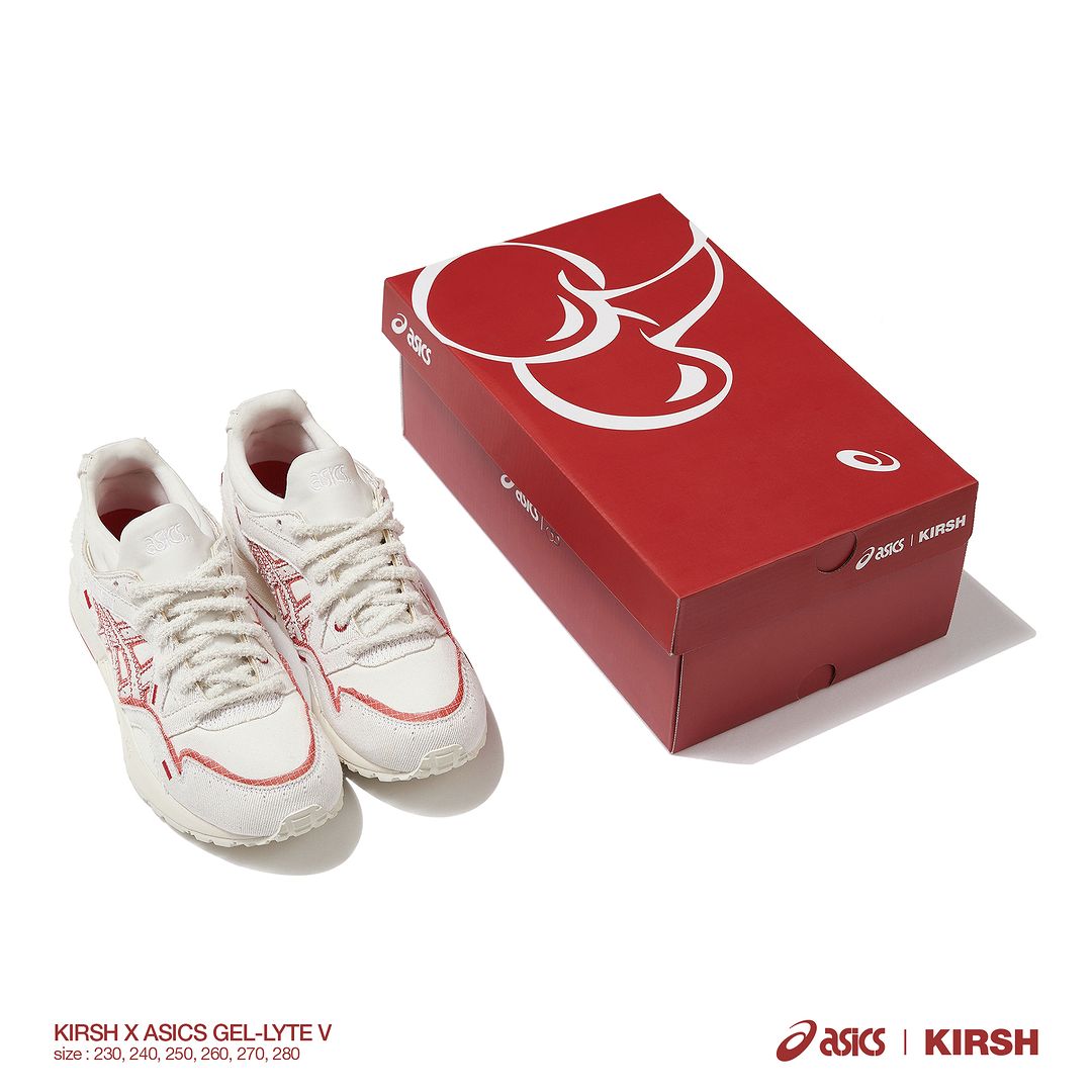 11/27 発売予定！KIRSH × ASICS GEL-LYTE V “CREAM/FIERY RED” (キルシー アシックス ゲルライト) [1203A363.100]