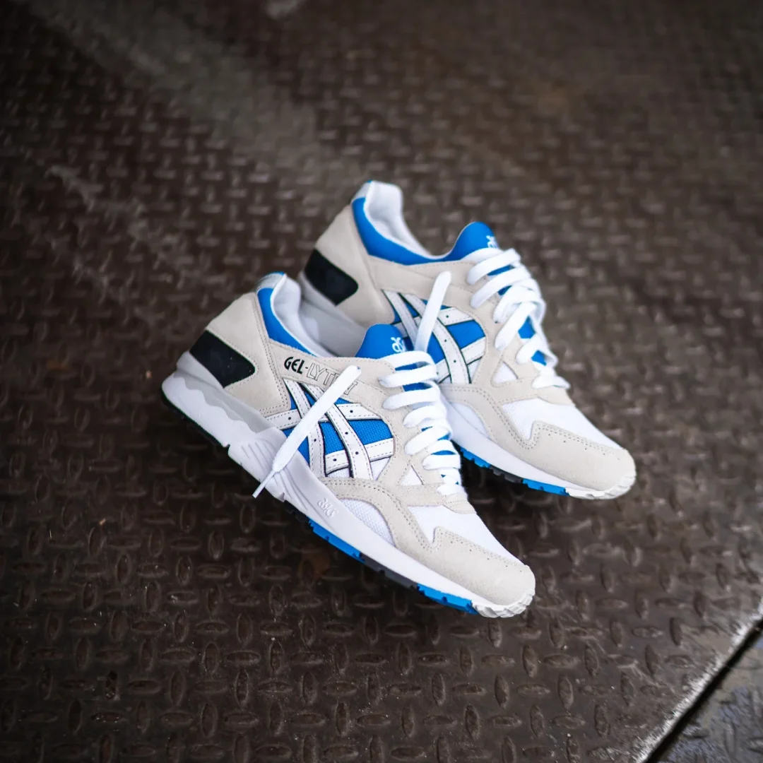 海外発売！ASICS GEL-LYTE V “WHITE/ELECTRIC BLUE” (アシックス ゲルライト 5)