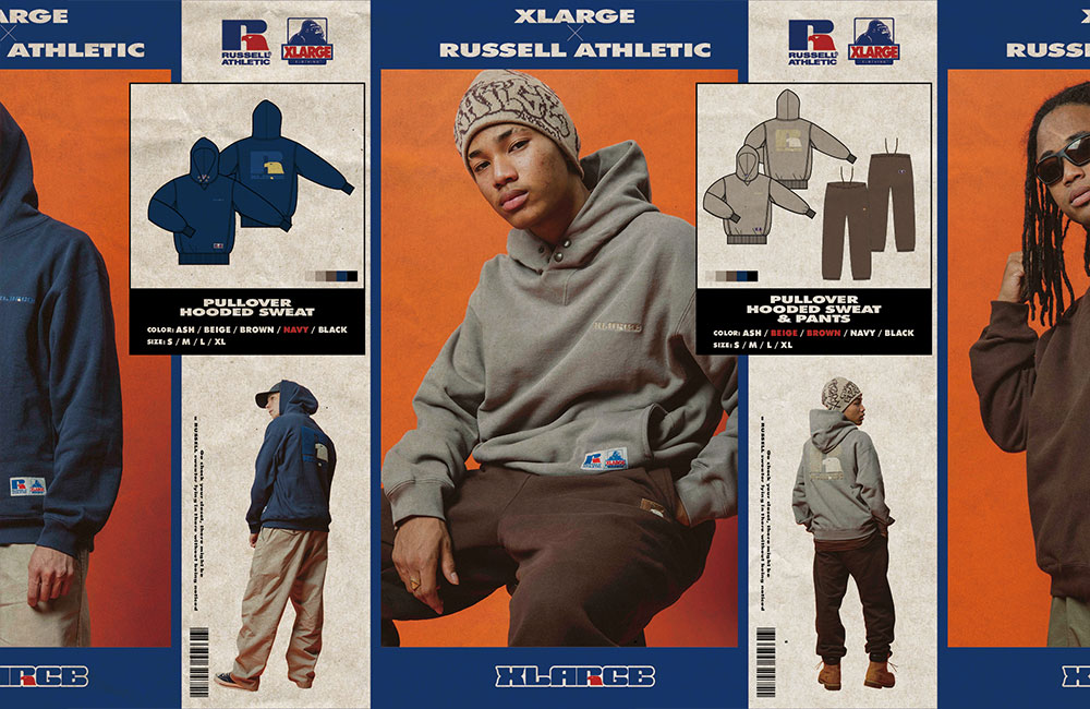 XLARGE × RUSSELL ATHLETIC 2023 コラボレーションが11/18 発売 ​(エクストララージ ラッセル・アスレチック)