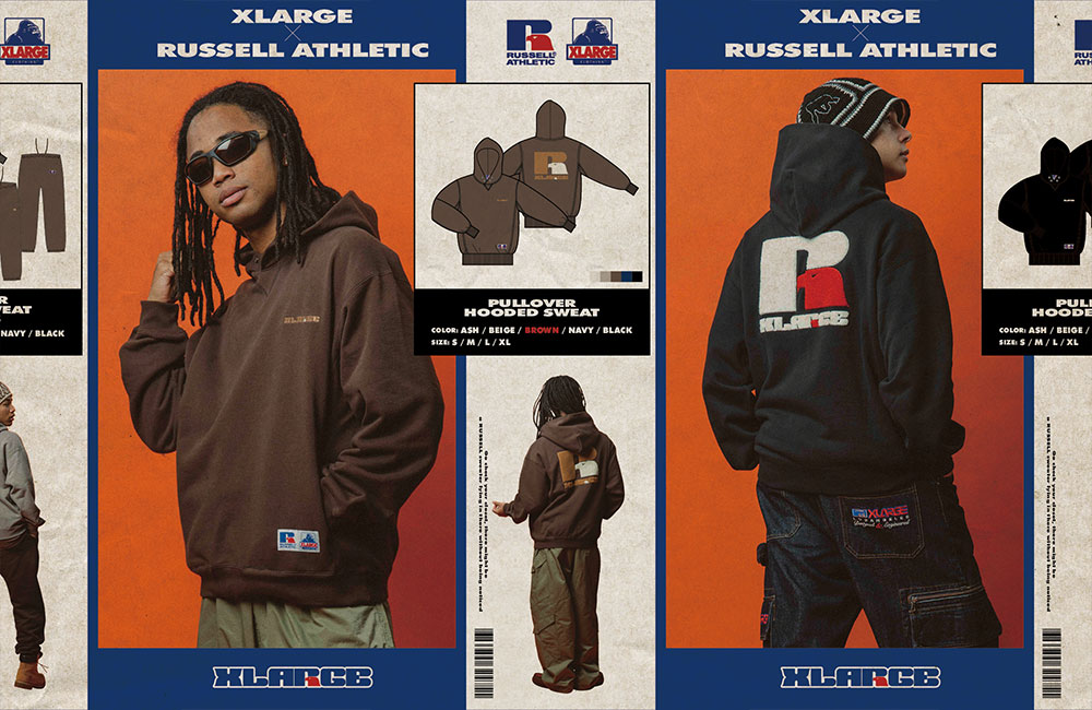 XLARGE × RUSSELL ATHLETIC 2023 コラボレーションが11/18 発売 ​(エクストララージ ラッセル・アスレチック)