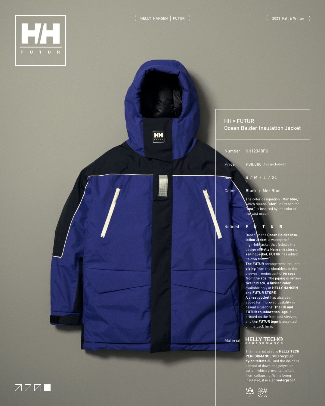 HELLY HANSEN × FUTUR コラボ第3弾 “Ocean Balder Insulation Jacket”が11/10 発売 (ヘリーハンセン フューチャー)