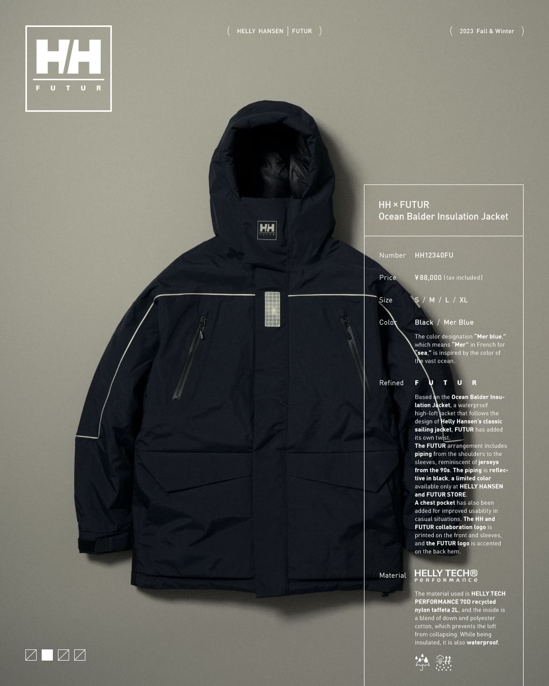 HELLY HANSEN × FUTUR コラボ第3弾 “Ocean Balder Insulation Jacket”が11/10 発売 (ヘリーハンセン フューチャー)