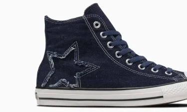 【2024年 1/26 発売】星のエッジにフリンジ加工を施したデニムモデル CONVERSE ALL STAR DENIM ST HI (イーティー コンバース オールスター)