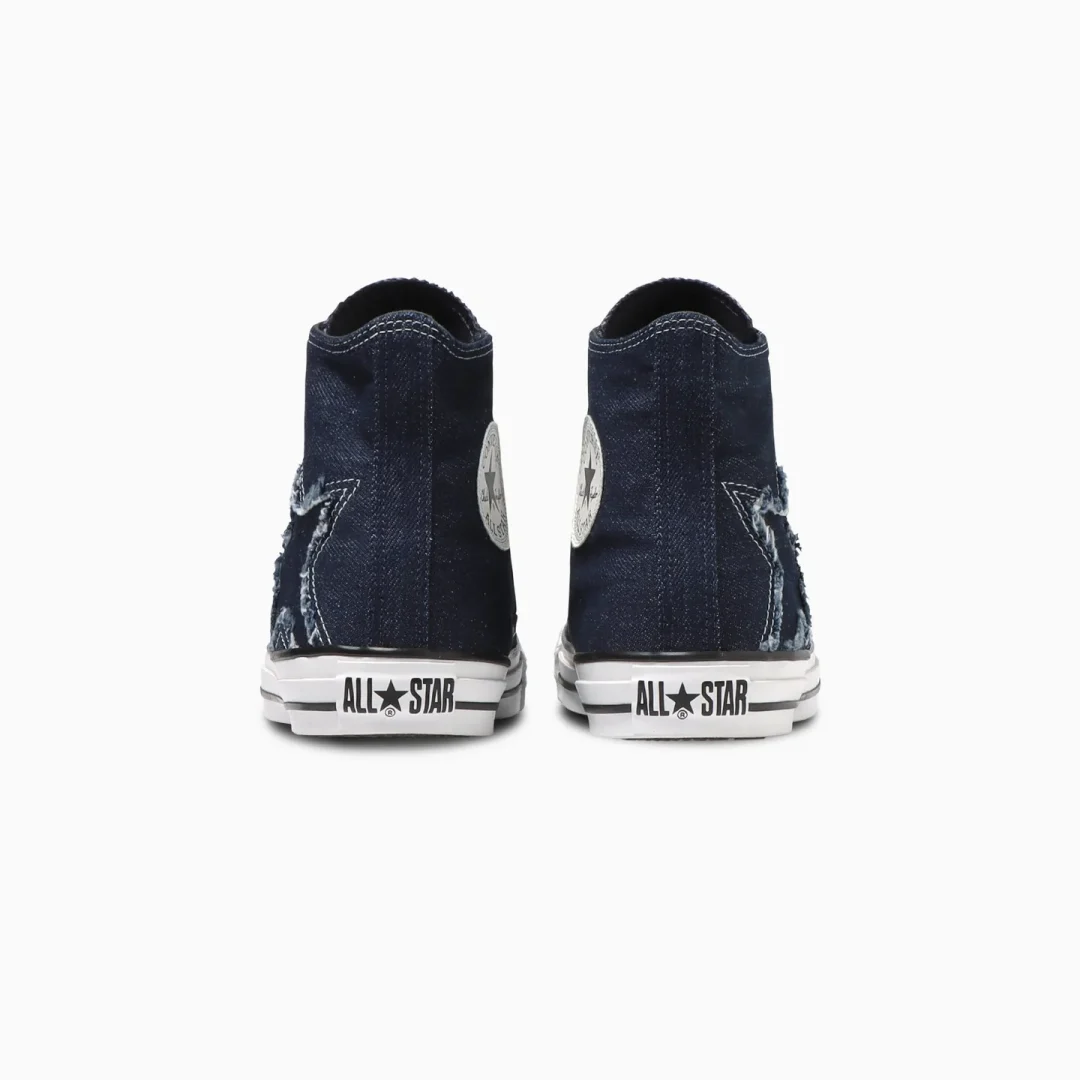 【2024年 1/26 発売】星のエッジにフリンジ加工を施したデニムモデル CONVERSE ALL STAR DENIM ST HI (イーティー コンバース オールスター)