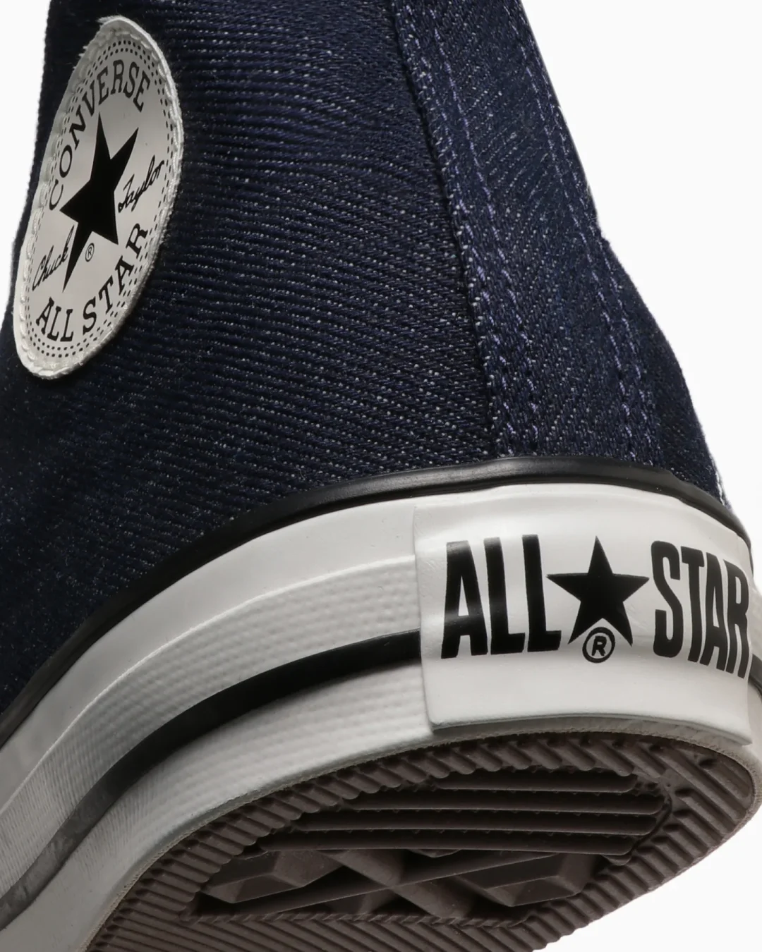 【2024年 1/26 発売】星のエッジにフリンジ加工を施したデニムモデル CONVERSE ALL STAR DENIM ST HI (イーティー コンバース オールスター)