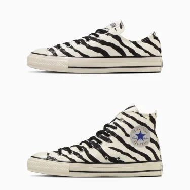 【国内 12/8 発売】1980年代のスタイルを再現しゼブラ柄を採用した CONVERSE ALL STAR US ZEBRA OX/HI (コンバース オールスター)