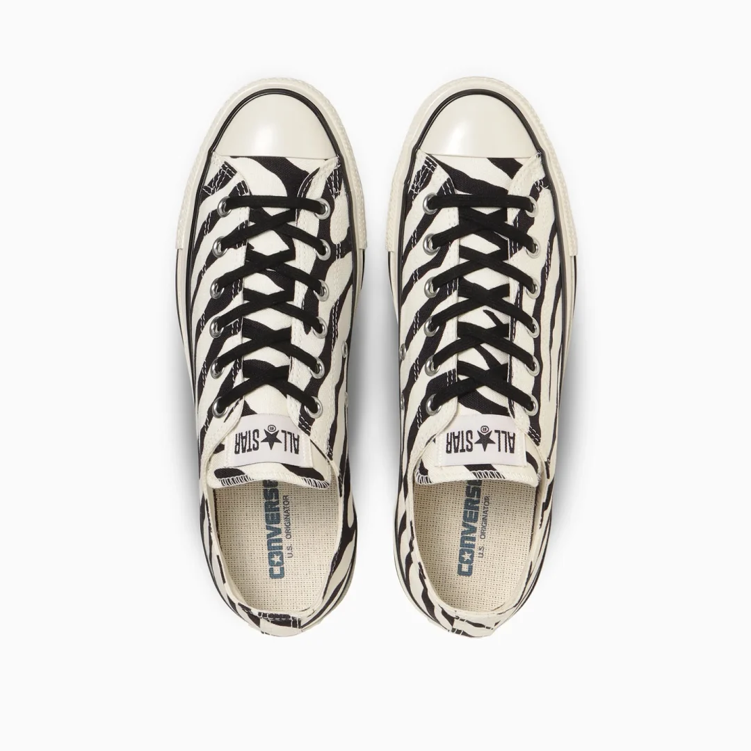 【国内 12/8 発売】1980年代のスタイルを再現しゼブラ柄を採用した CONVERSE ALL STAR US ZEBRA OX/HI (コンバース オールスター)