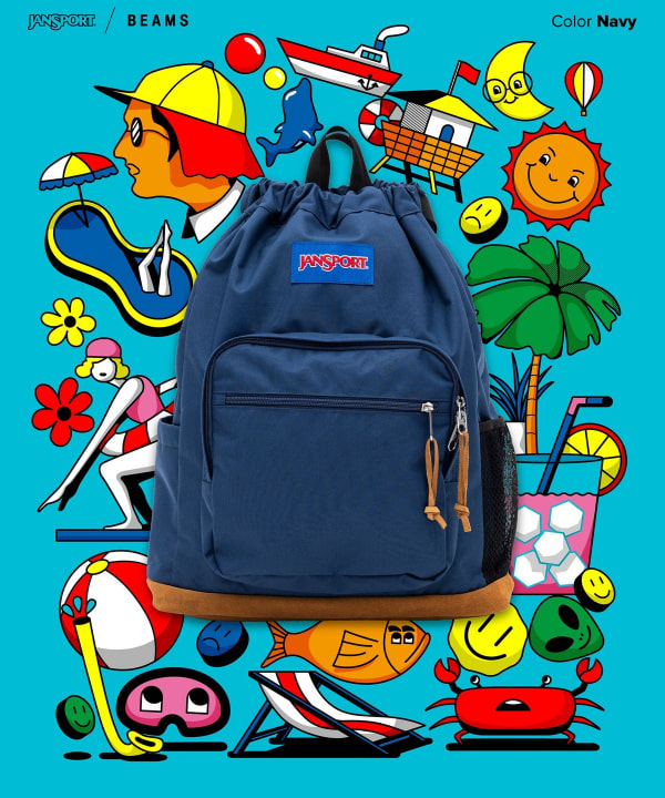 2024年 3月下旬 発売！JANSPORT × BEAMS 別注 “JanSport Pack and Go” BLACK/DEEP JUNIPER/NAVY (ジャンスポーツ ビームス)