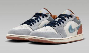 【2024年 2/9 発売】ナイキ エア ジョーダン 1 ロー SE “デニムスウッシュ/ファントム/スターブルー” (NIKE AIR JORDAN 1 LOW SE “Denim Swoosh/Phantom/Star Blue”) [FZ5042-041]