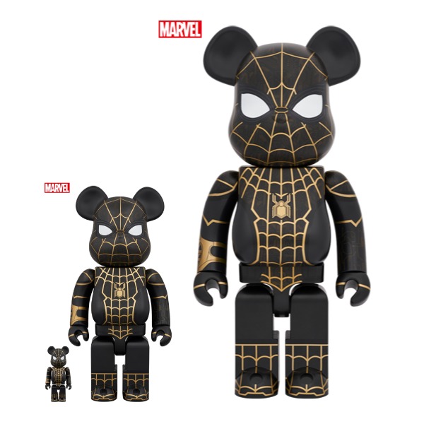 国内 2024年 1/27 発売予定】BE@RBRICK SPIDER-MAN “BLACK & GOLD SUIT