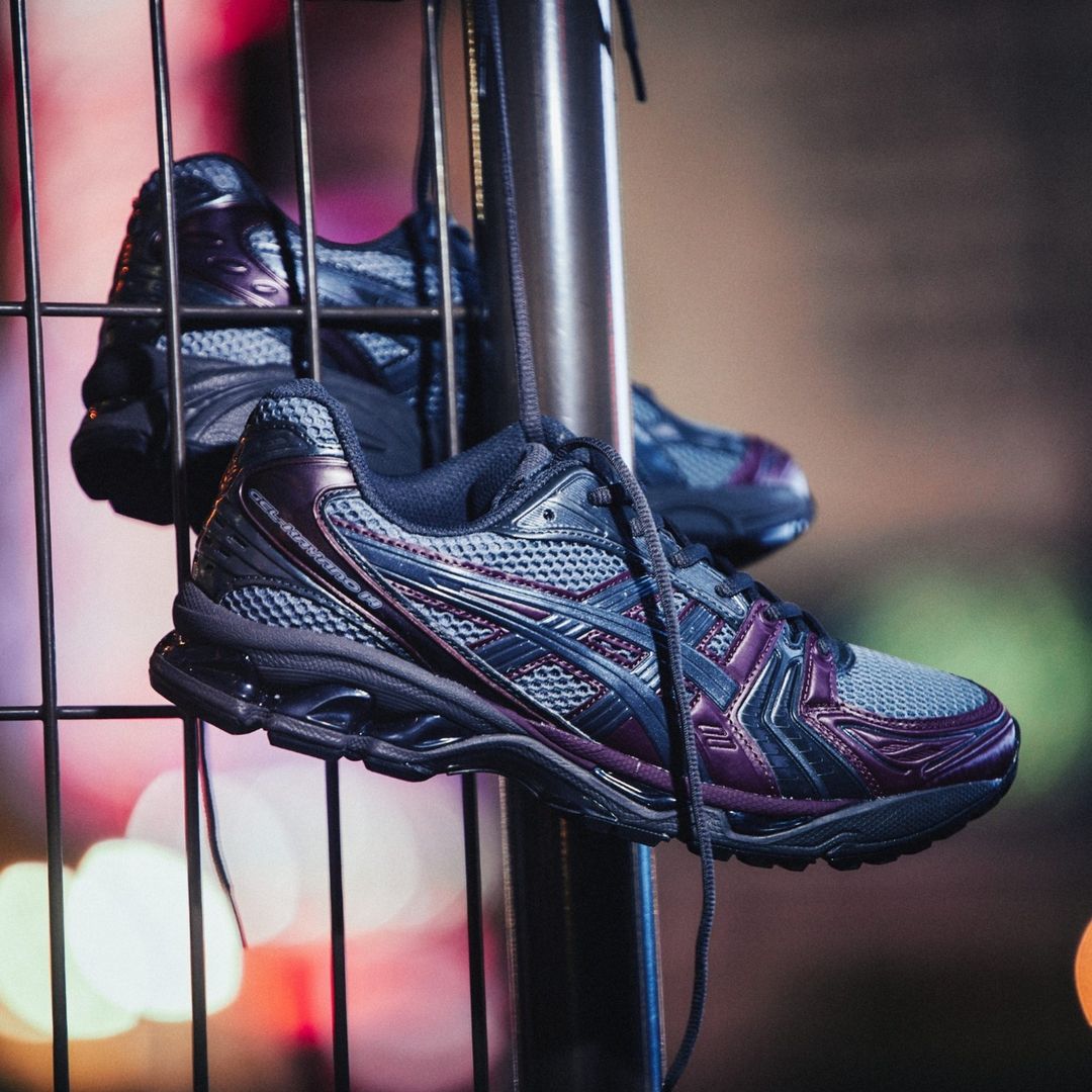 【2024年 1/13 発売】atmos × ASICS GEL-KAYANO 14 “GREY/PURPLE” (アトモス アシックス ゲルカヤノ) [1203A510.020]