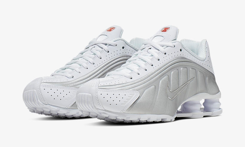 海外発売！ナイキ ショックス R4 “ホワイト/メタリックシルバー/マックスオレンジ” (NIKE SHOX R4 “White/Metallic Silver-Max Orange”) [AR3565-101]