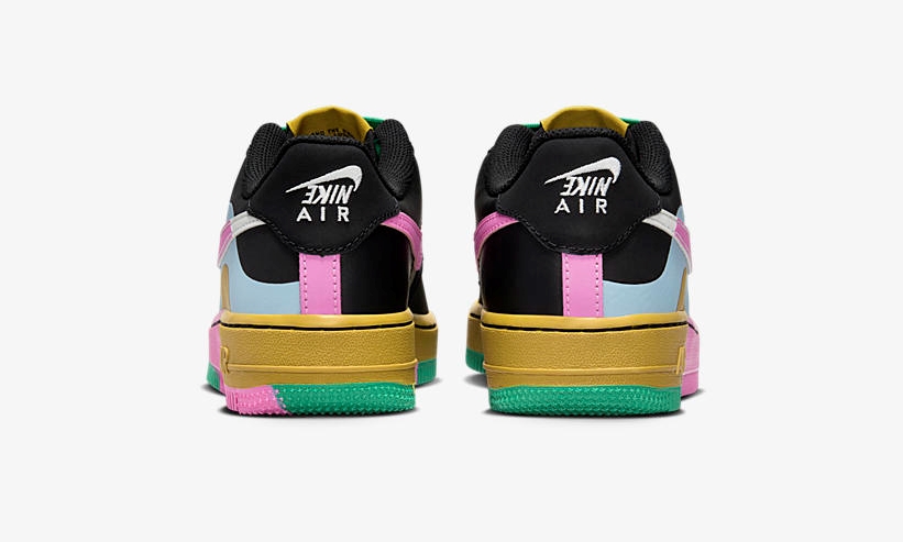 海外発売！ナイキ GS エア フォース 1 07 ロー 2 “ブラック/サミットホワイト/ライトアーモリーブルー” (NIKE GS AIR FORCE 1 07 LOW 2 “Black/Summit White/Light Armory Blue”) [FJ3288-001]