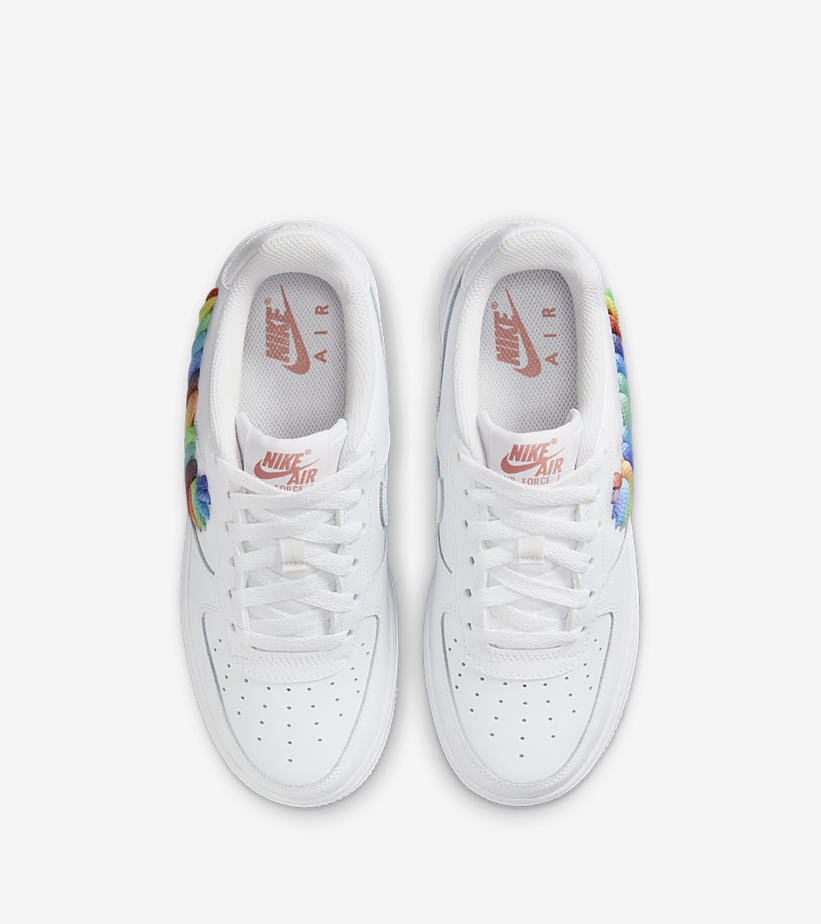 2024年 5/17 発売予定！ナイキ GS エア フォース 1 ロー “レインボーシューレーススウッシュ” (NIKE GS AIR FORCE 1 LOW “Rainbow Shoelace Swooshes”) [FQ4948-100]