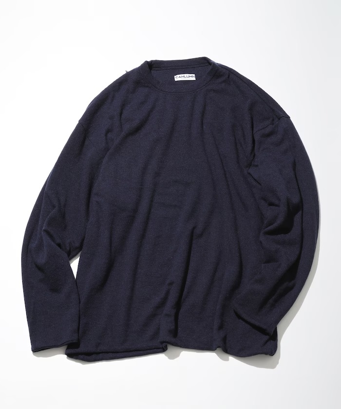 ファッションディレクター 長谷川昭雄氏ディレクション「CAHLUMN/カウラム」からカシミヤを50%と上質なメリノウールを50%を混紡した”Cashmere Wool Sweatshirt/Pants”が発売！