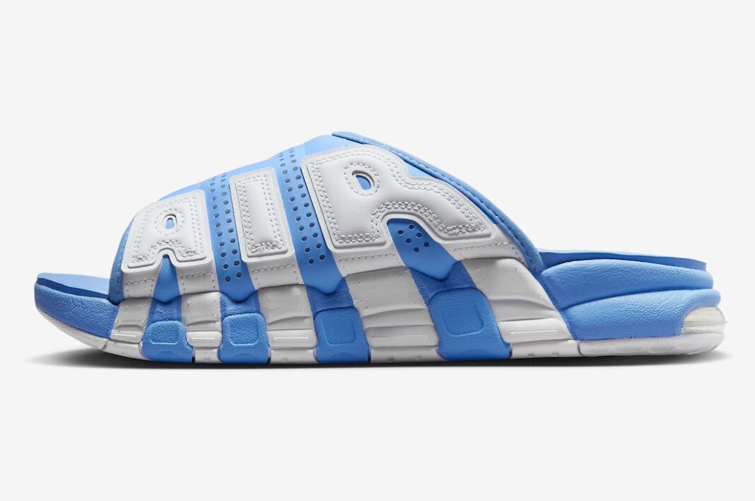 【2024年 4/13 発売】ナイキ エア モア アップテンポ スライド “ユニバーシティブルー/ホワイト” (NIKE AIR MORE UPTEMPO SLIDE “University Blue/White”) [FD9883-400/FD9884-400]