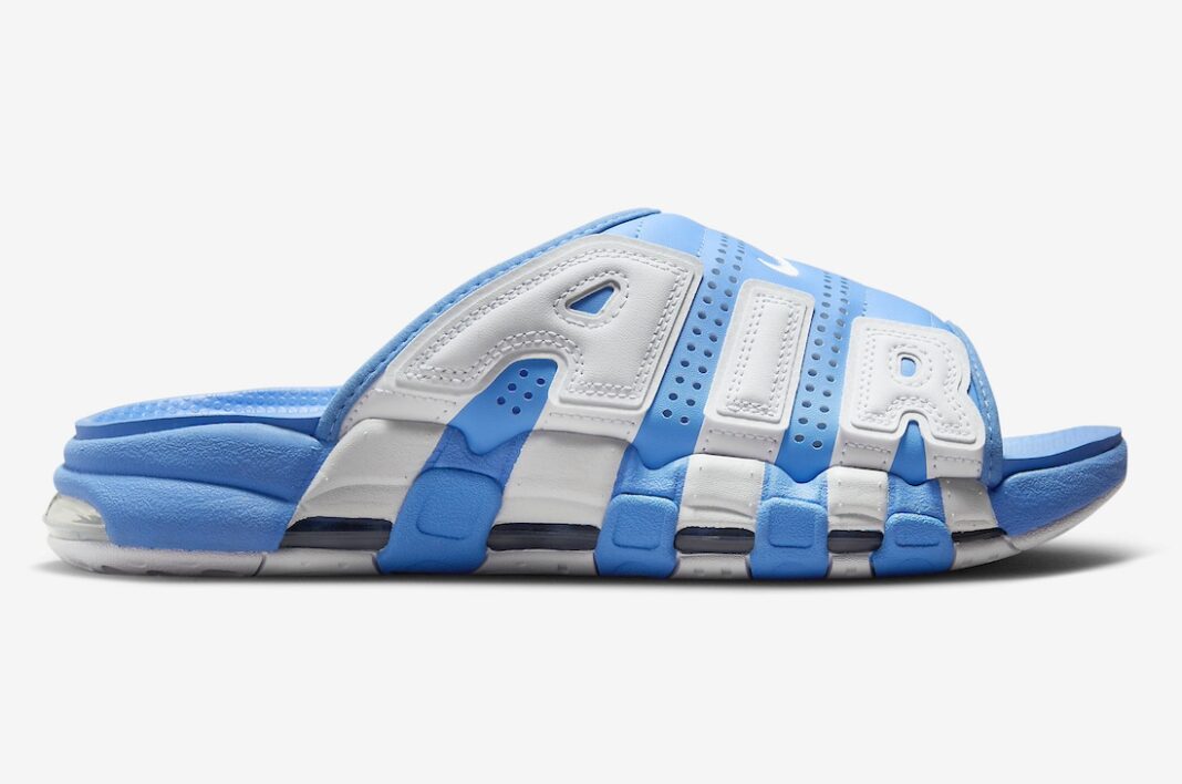 【2024年 4/13 発売】ナイキ エア モア アップテンポ スライド “ユニバーシティブルー/ホワイト” (NIKE AIR MORE UPTEMPO SLIDE “University Blue/White”) [FD9883-400/FD9884-400]