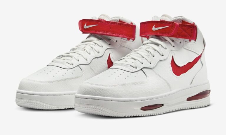 1 4 1 NIKE AIR MAX FORCE 1 MID EVO REMASTERED Summite White University Red FB1374 102 Fullress