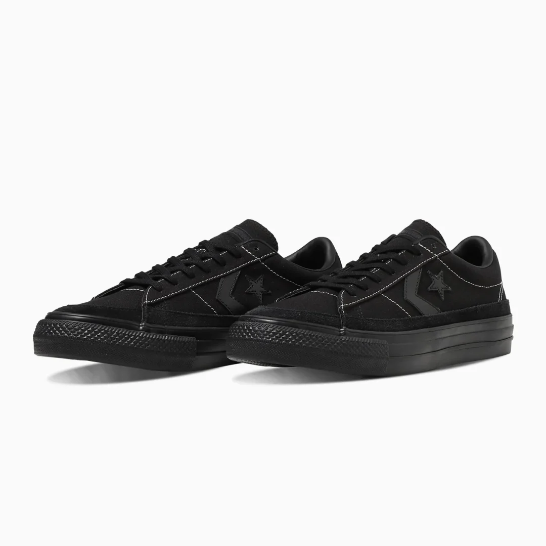 【国内 1/19 発売】黒のスエードでアレンジされた袴部分が特徴的な CONVERSE PRORIDE SK GD OX “Black” (コンバース プロライド SK GD OX “ブラック”)