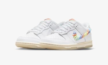 2024年 5/17 発売予定！ナイキ GS ダンク ロー “レインボーシューレーススウッシュ” (NIKE GS DUNK LOW “Rainbow Shoelace Swooshes”) [FN4861-100]