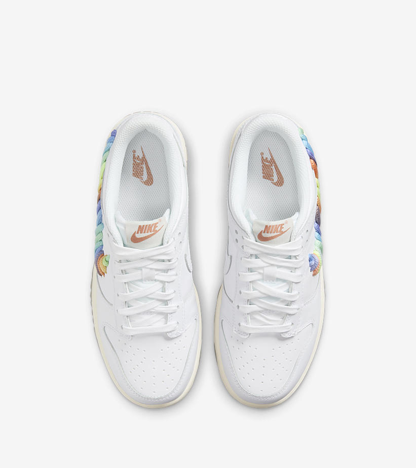 2024年 5/17 発売予定！ナイキ GS ダンク ロー “レインボーシューレーススウッシュ” (NIKE GS DUNK LOW “Rainbow Shoelace Swooshes”) [FN4861-100]