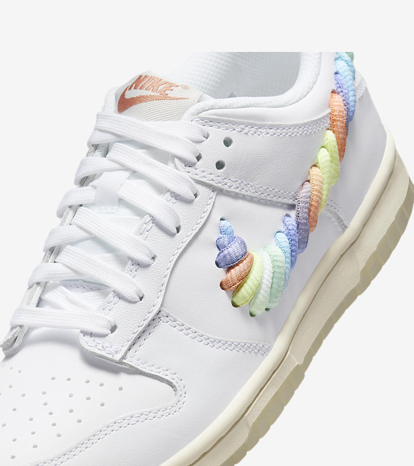 2024年 5/17 発売予定！ナイキ GS ダンク ロー “レインボーシューレーススウッシュ” (NIKE GS DUNK LOW “Rainbow Shoelace Swooshes”) [FN4861-100]