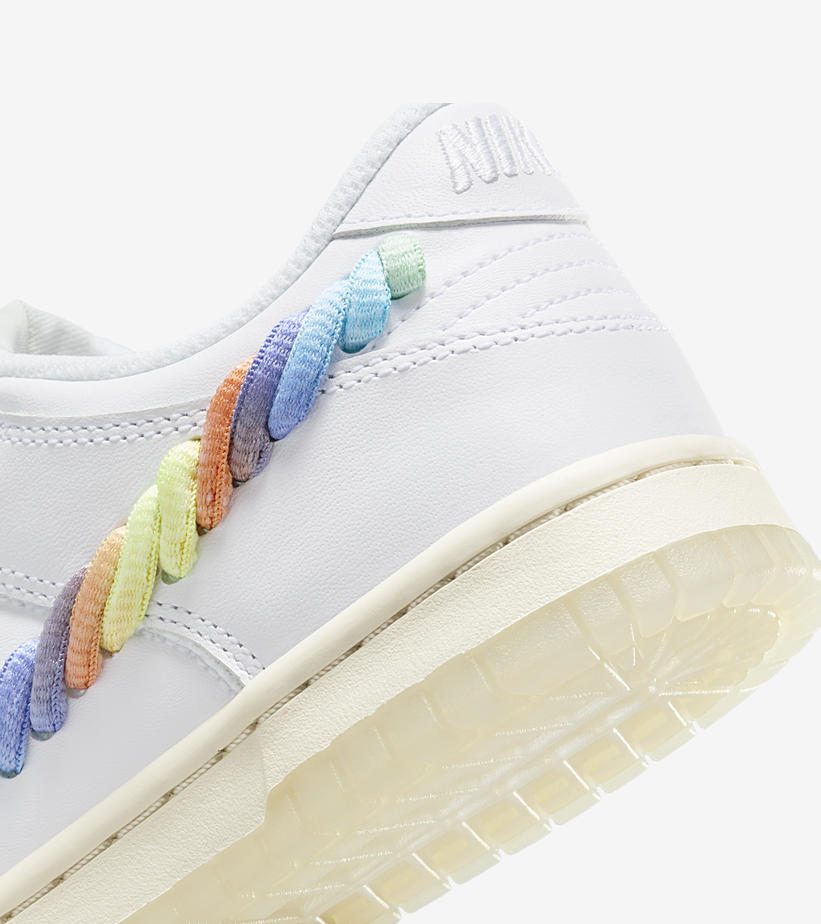 2024年 5/17 発売予定！ナイキ GS ダンク ロー “レインボーシューレーススウッシュ” (NIKE GS DUNK LOW “Rainbow Shoelace Swooshes”) [FN4861-100]