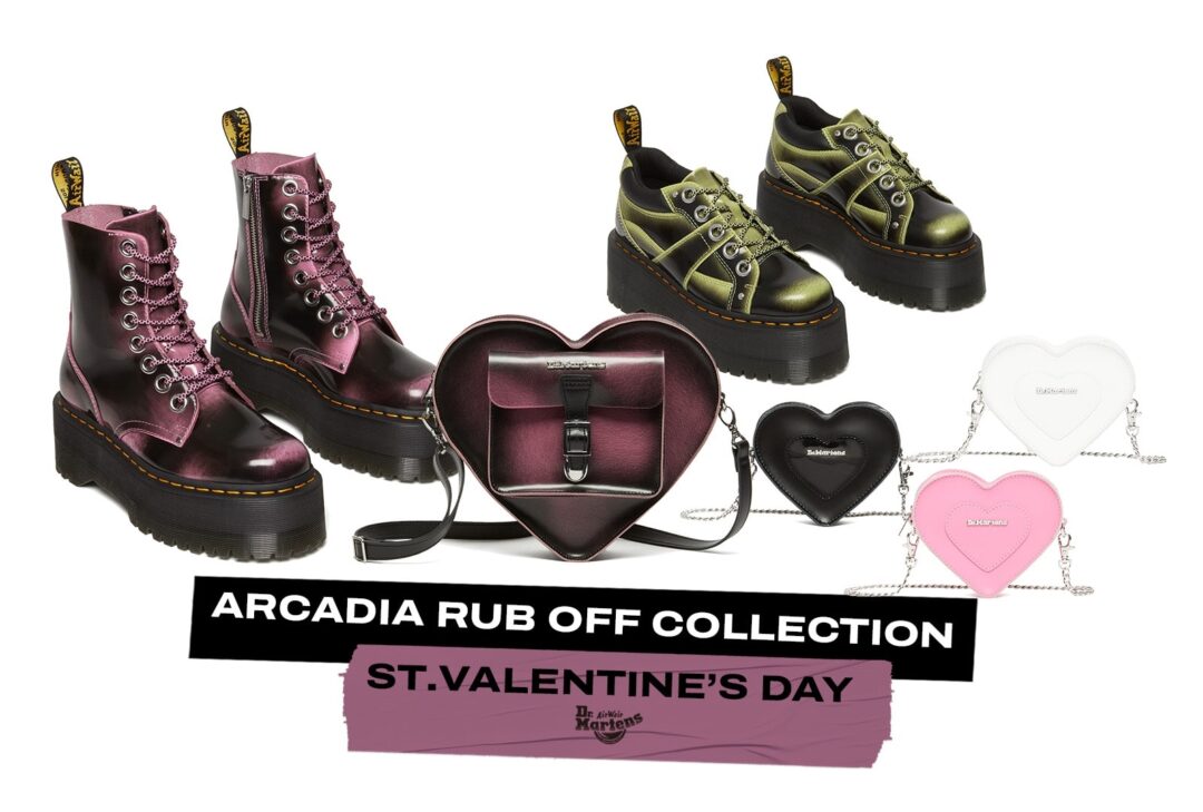 ドクターマーチンからバレンタインシーズンのギフトを彩る「ARCADIA RUB OFF COLLECTION/ラブオフコレクション」が発売 (Dr. Martens)